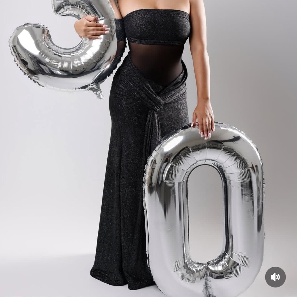 Paula Maxi Dress - Black Sparkle